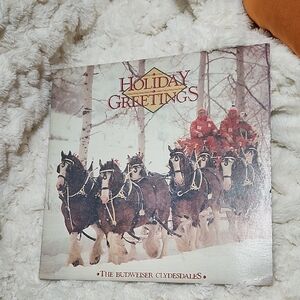 VINTAGE BUDWEISER HOLIDAY GREETINGS VINYL RECORD